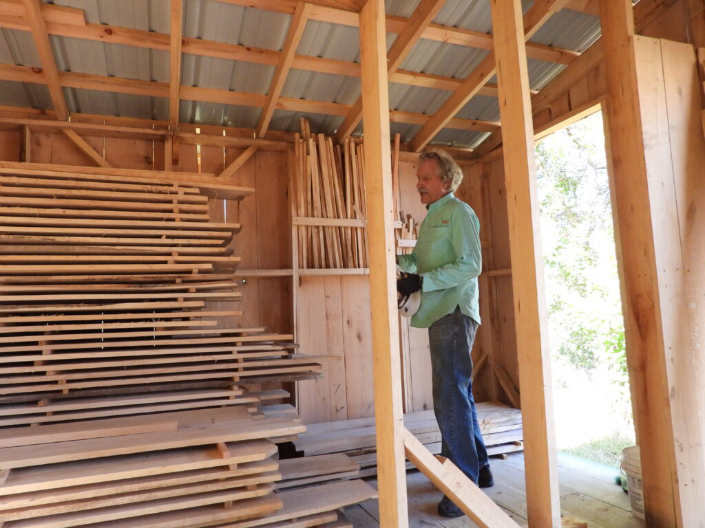 Lumber drying shed